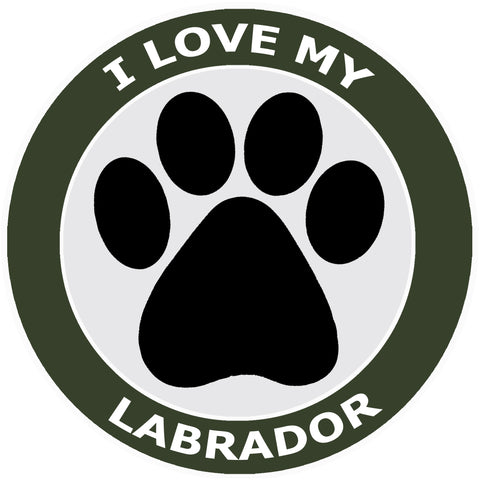 I Love My Labrador - 3.5" Die Cut Auto Window Decal