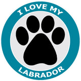 I Love My Labrador - 3.5" Die Cut Auto Window Decal