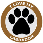 I Love My Labrador - 3.5" Die Cut Auto Window Decal