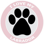 I Love My Labrador - 3.5" Die Cut Auto Window Decal