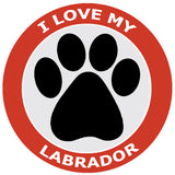 I Love My Labrador - 3.5" Die Cut Auto Window Decal