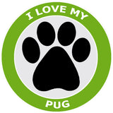 I Love My Pug - 3.5" Die Cut Auto Window Decal