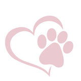 Dog Paw & Heart - 4.25" Die Cut Auto Window Decal