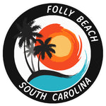 Folly Beach South Carolina 3.5" Die Cut Auto Window Decal