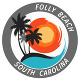 Folly Beach South Carolina 3.5" Die Cut Auto Window Decal