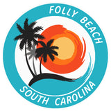 Folly Beach South Carolina 3.5" Die Cut Auto Window Decal