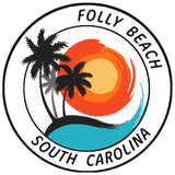 Folly Beach South Carolina 3.5" Die Cut Auto Window Decal