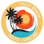 Folly Beach South Carolina 3.5" Die Cut Auto Window Decal