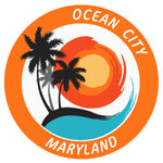 Ocean City Maryland 3.5" Die Cut Auto Window Decal