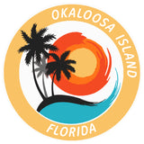 Okaloosa Island Florida 3.5" Die Cut Auto Window Decal