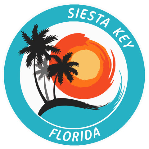 Siesta Key Florida 3.5" Die Cut Auto Window Decal