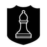 Black Bishop Chess Piece 3.5" Die Cut Auto Window Decal