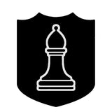 Black Bishop Chess Piece 3.5" Die Cut Auto Window Decal