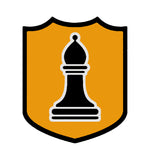 Black Bishop Chess Piece 3.5" Die Cut Auto Window Decal