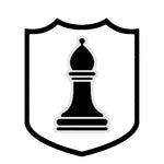 Black Bishop Chess Piece 3.5" Die Cut Auto Window Decal