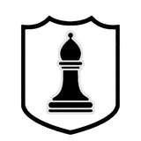 Black Bishop Chess Piece 3.5" Die Cut Auto Window Decal