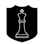 Black King Chess Piece 3.5" Die Cut Auto Window Decal