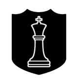 Black King Chess Piece 3.5" Die Cut Auto Window Decal