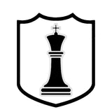 Black King Chess Piece 3.5" Die Cut Auto Window Decal