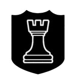 Black Rook Chess Piece 3.5" Die Cut Auto Window Decal