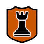 Black Rook Chess Piece 3.5" Die Cut Auto Window Decal