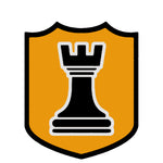 Black Rook Chess Piece 3.5" Die Cut Auto Window Decal