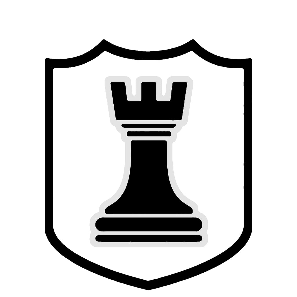 Black Rook Chess Piece 3.5 Die Cut Auto Window Decal – Athena Brands