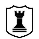 Black Rook Chess Piece 3.5" Die Cut Auto Window Decal