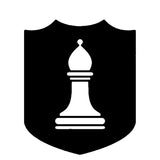 White Bishop Chess Piece 3.5" Die Cut Auto Window Decal