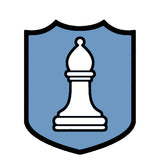 White Bishop Chess Piece 3.5" Die Cut Auto Window Decal