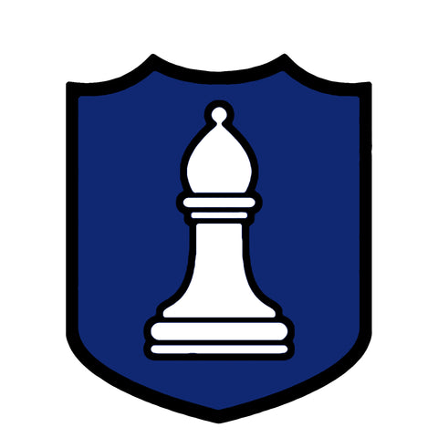 White Bishop Chess Piece 3.5" Die Cut Auto Window Decal