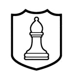 White Bishop Chess Piece 3.5" Die Cut Auto Window Decal