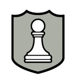 White Pawn Chess Piece 3.5" Die Cut Auto Window Decal