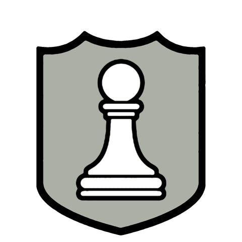 White Pawn Chess Piece 3.5" Die Cut Auto Window Decal