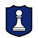 White Pawn Chess Piece 3.5" Die Cut Auto Window Decal