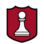 White Pawn Chess Piece 3.5" Die Cut Auto Window Decal