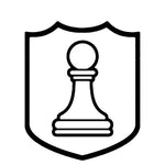 White Pawn Chess Piece 3.5" Die Cut Auto Window Decal