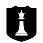 White Queen Chess Piece 3.5" Die Cut Auto Window Decal