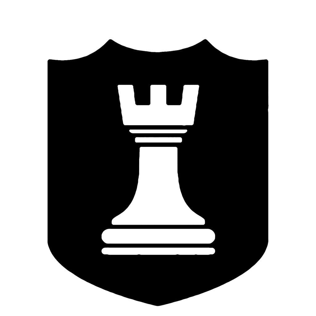 Black Rook Chess Piece 3.5 Die Cut Auto Window Decal – Athena Brands