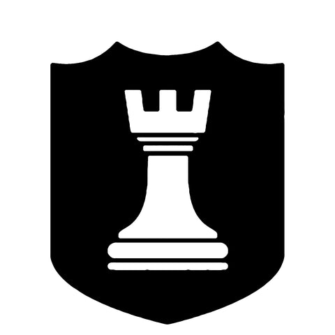 White Rook Chess Piece 3.5" Die Cut Auto Window Decal