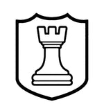 White Rook Chess Piece 3.5" Die Cut Auto Window Decal