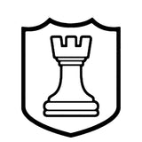 White Rook Chess Piece 3.5" Die Cut Auto Window Decal