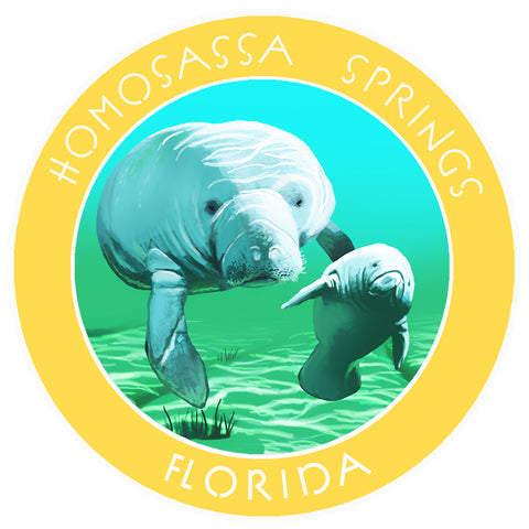 Homosassa Springs Florida 3.5" Die Cut Auto Window Decal