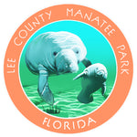 Lee County Manatee Park Florida 3.5" Die Cut Auto Window Decal
