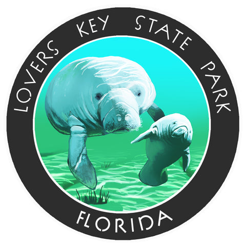 Lovers Key State Park Florida 3.5" Die Cut Auto Window Decal