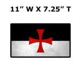 Knight Templars Beauseant Flag 11" W x 7.25" T Die Cut Auto Window Decal