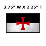 Knight Templars Beauseant Flag 3.75" W x 2.25" T Die Cut Auto Window Decal