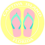 Flip Flops Captiva Island Florida 3.5" Die Cut Auto Window Decal