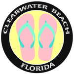 Flip Flops Clearwater Beach Florida 3.5" Die Cut Auto Window Decal