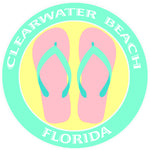 Flip Flops Clearwater Beach Florida 3.5" Die Cut Auto Window Decal